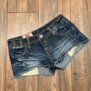 💙SOLD - MERCARI💙1st Kiss Distressed Jean Shorts